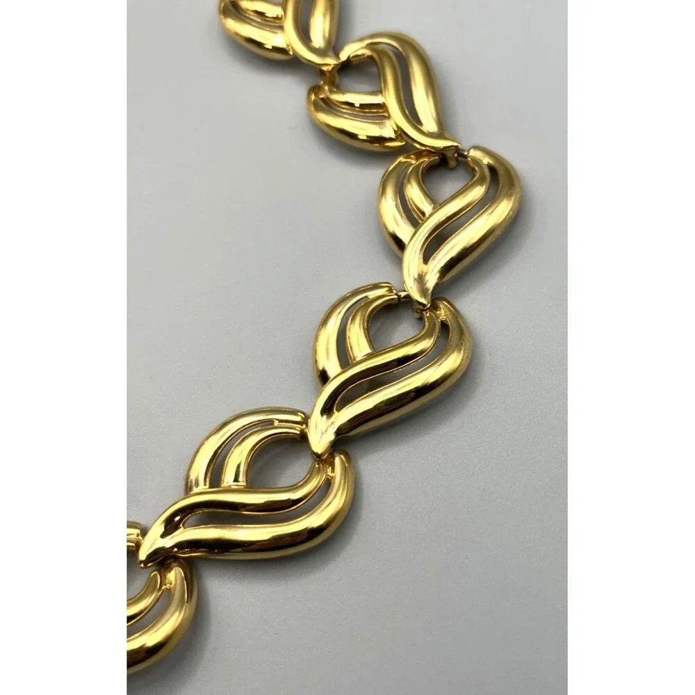 Vintage Krementz Gold Tone Chunky Link  17” Necklace Statement